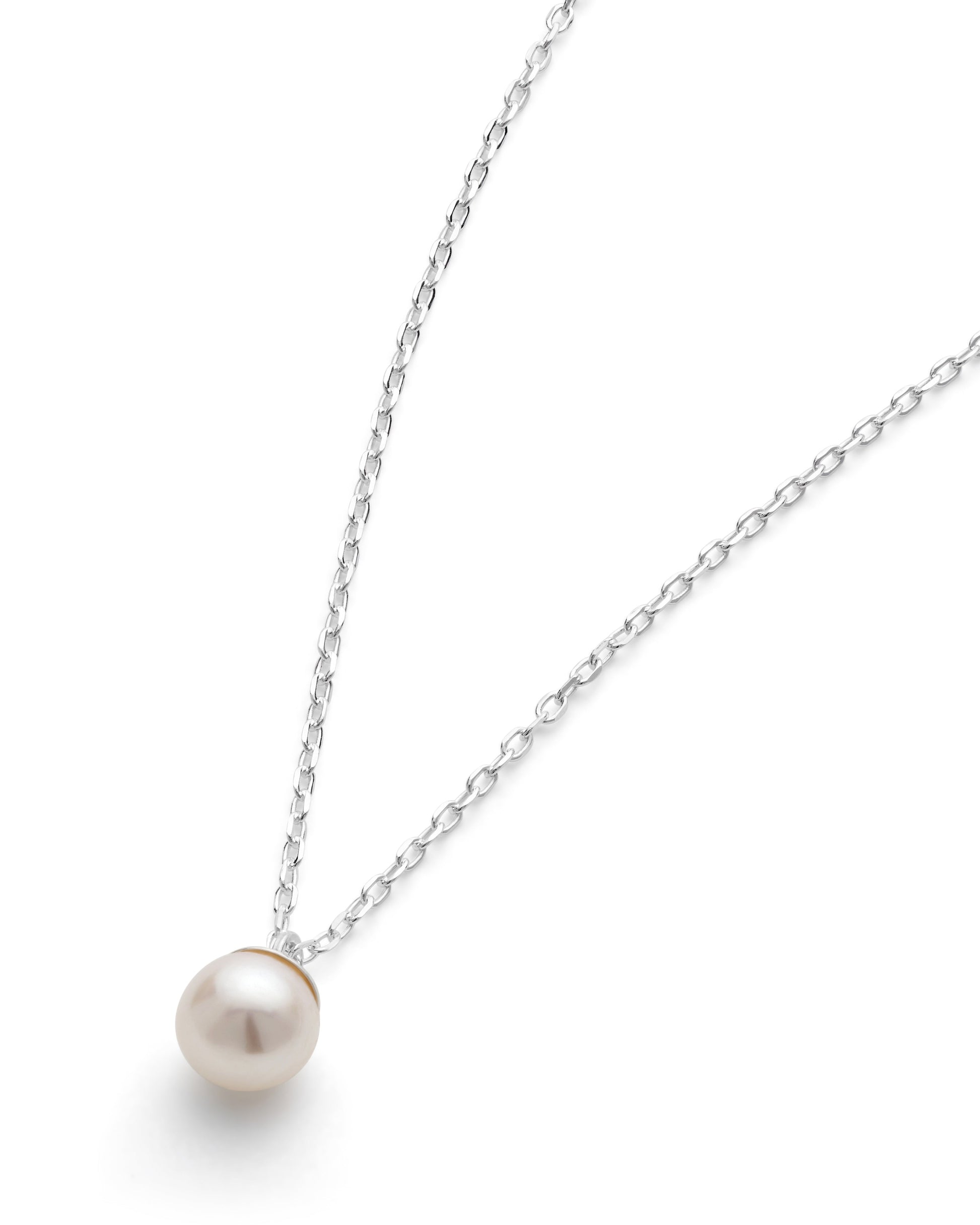 Silver Single Real Seed Pearl Necklace - Necklaces - Elk & Bloom