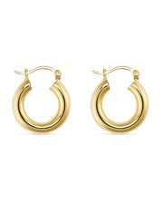 Small 14K Gold Thick Hoops - Earrings - Elk & Bloom