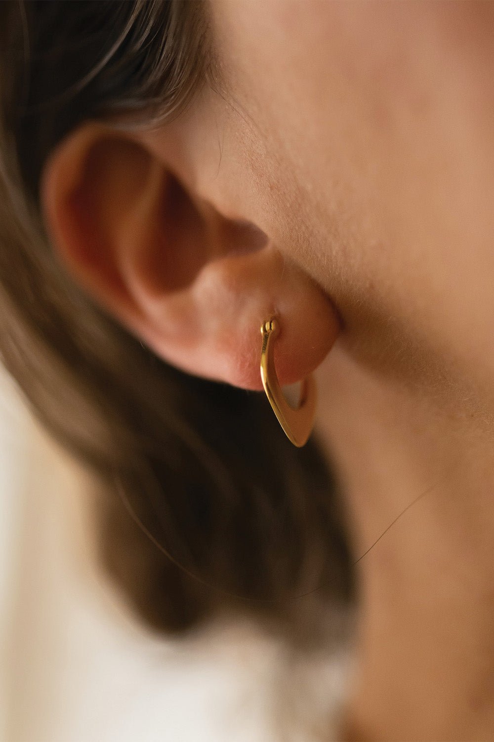 Gold Hoop Earrings 18k Gold Huggie Hoops Square Hoop Earrings Small Gold Hoop Geometric Earring Minimalist Gold Boho Earring Elk Bloom
