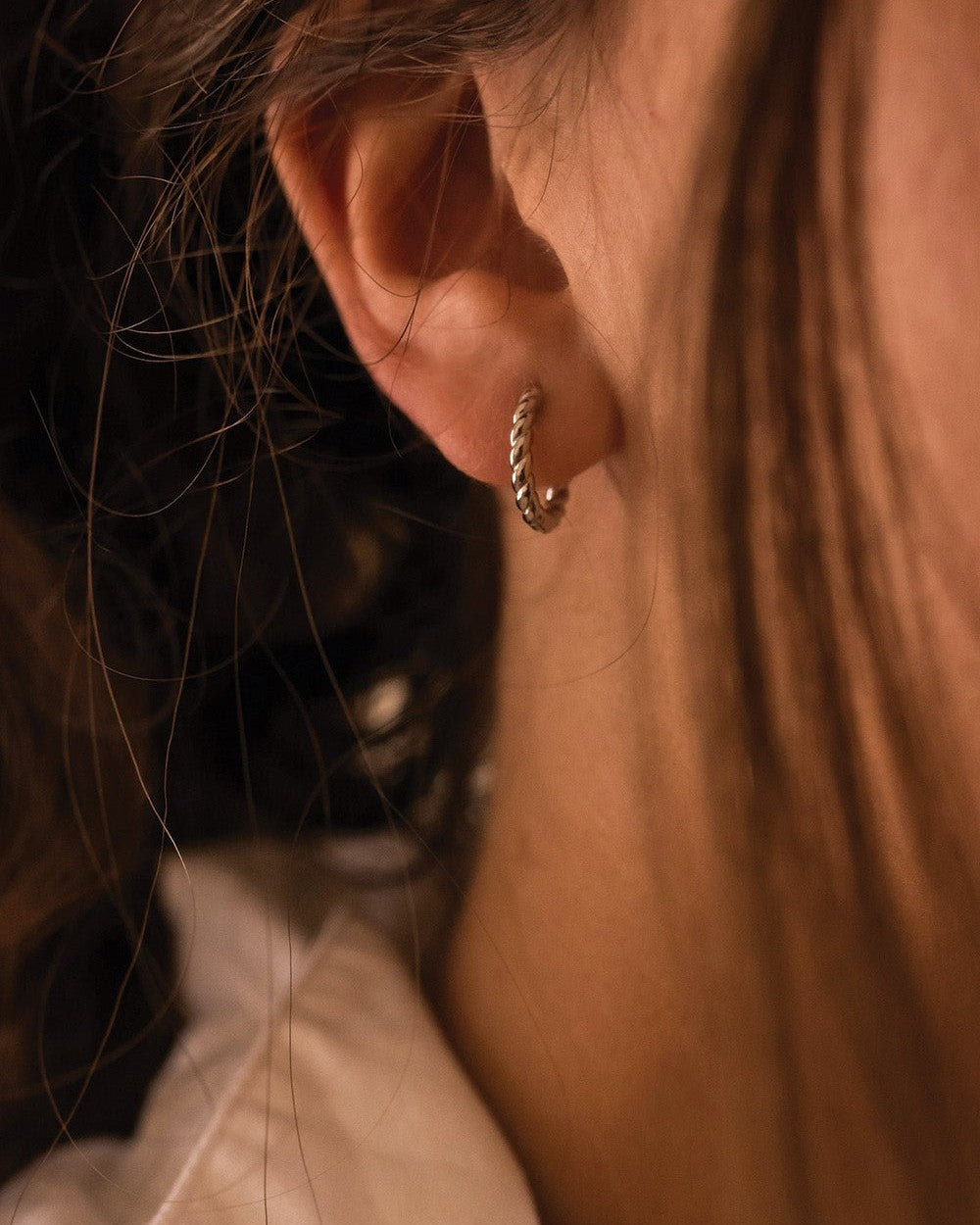 Small Silver Thin Hoop Earrings - Earrings - Elk & Bloom