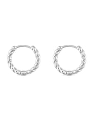 Small Silver Thin Hoop Earrings - Earrings - Elk & Bloom