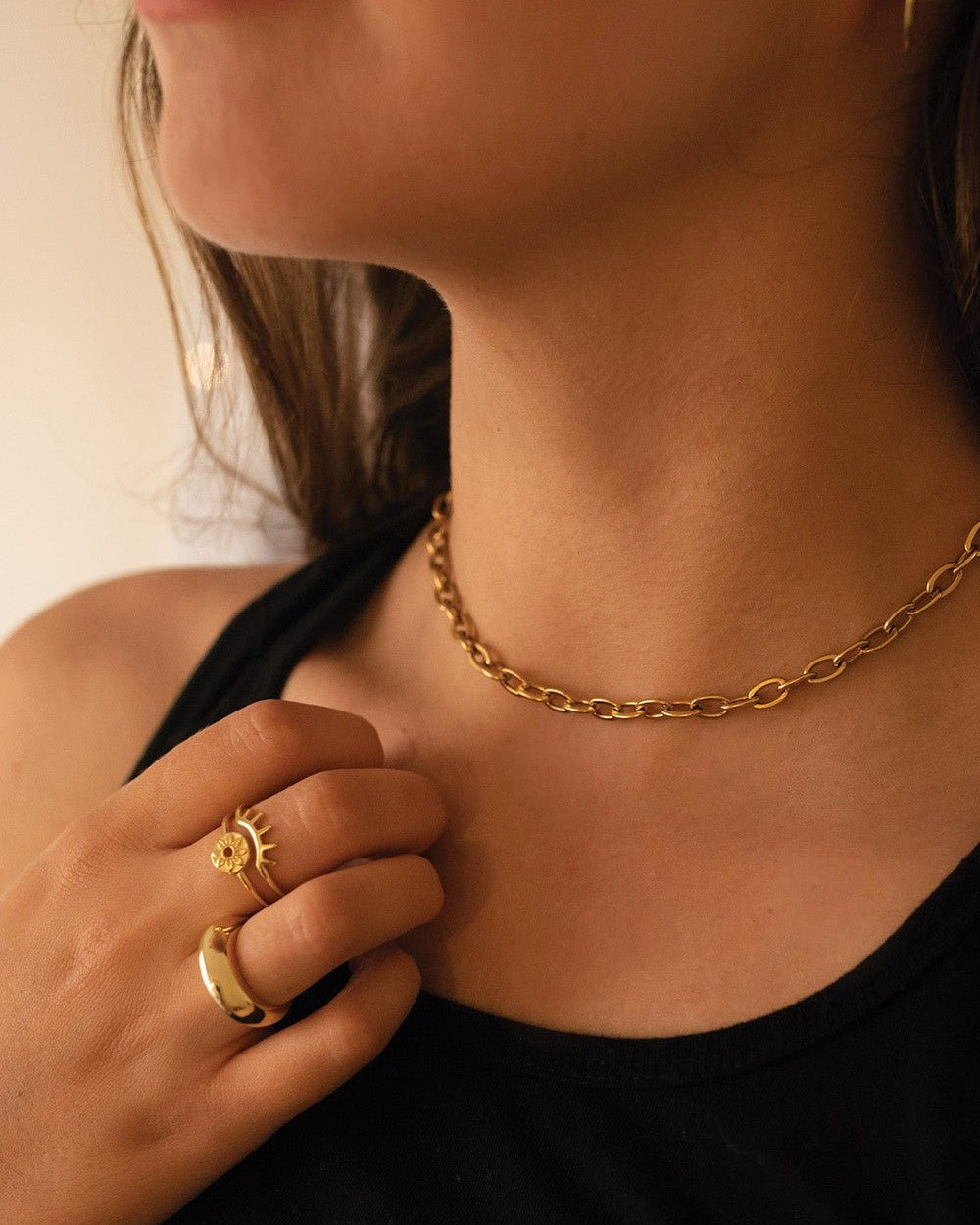 Thick 18K Gold Chain Necklace - Necklaces - Elk & Bloom