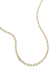 Thin Paperclip 18K Gold Chain Necklace - Necklaces - Elk & Bloom