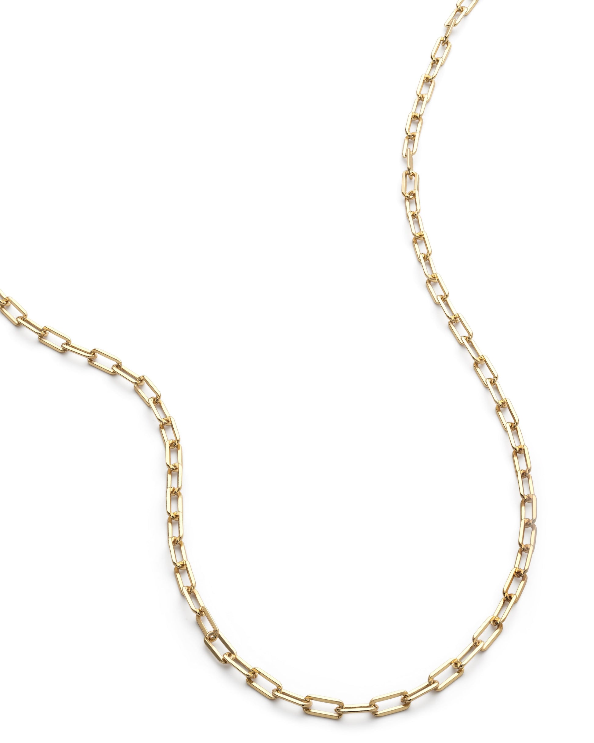 Thin Paperclip 18K Gold Chain Necklace - Necklaces - Elk & Bloom