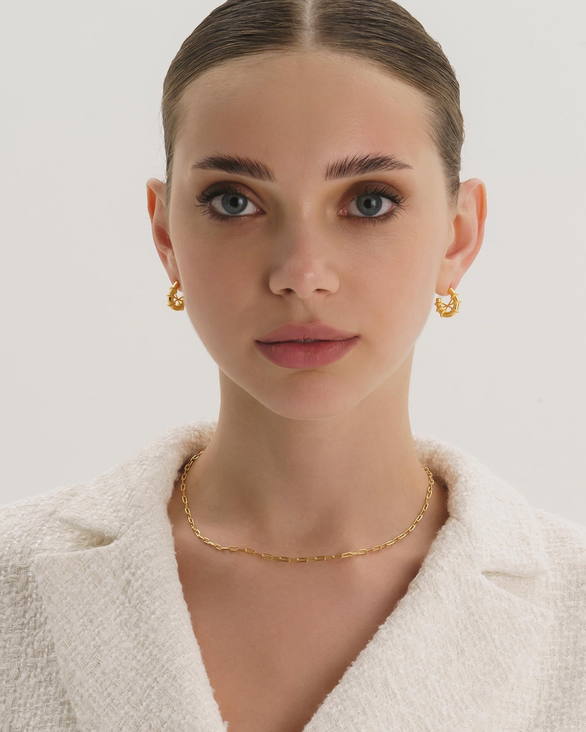 Thin Paperclip 18K Gold Chain Necklace - Necklaces - Elk & Bloom