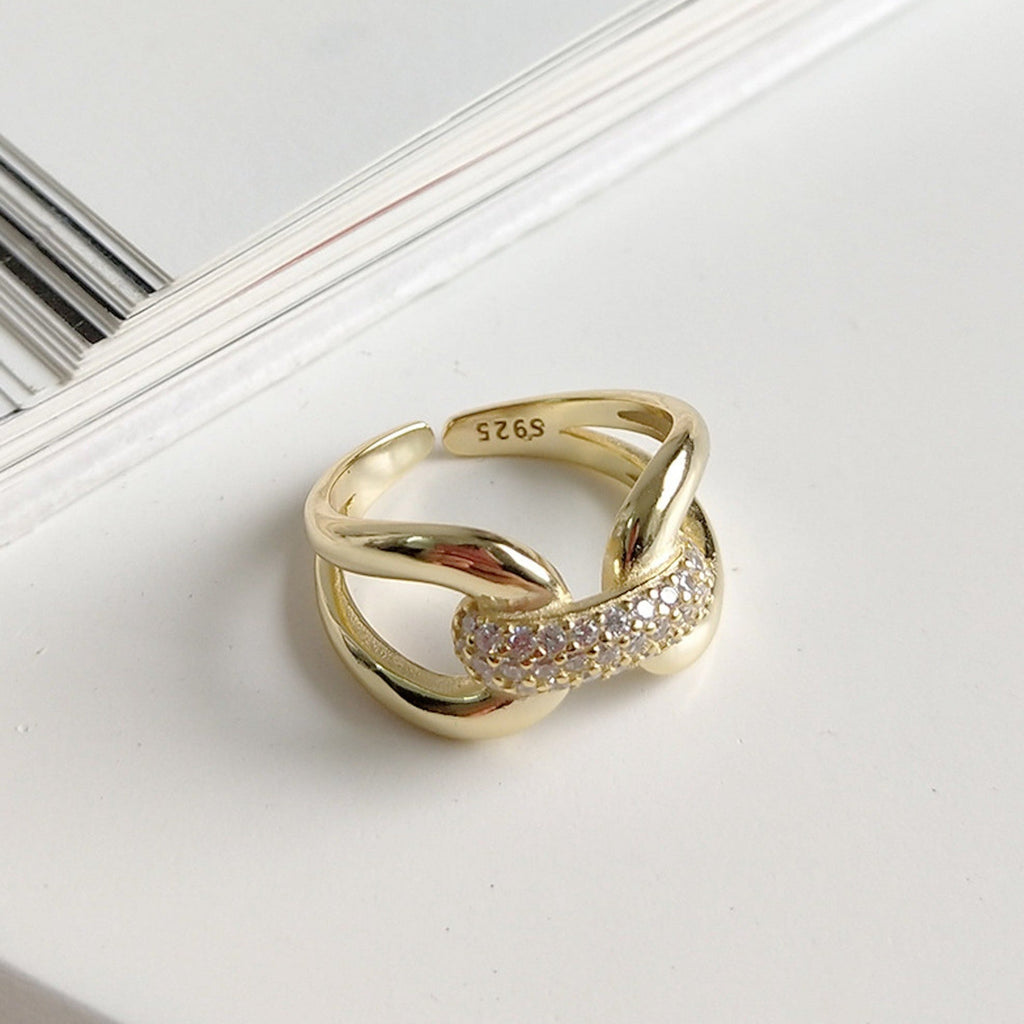 14K Gold Diamante Wrap Ring - Rings - Elk & Bloom
