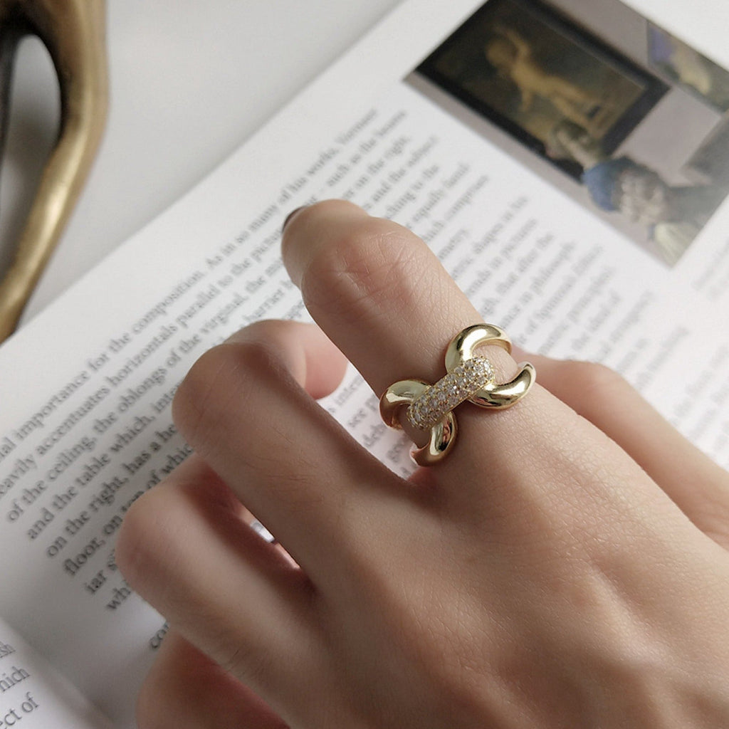 14K Gold Diamante Wrap Ring - Rings - Elk & Bloom