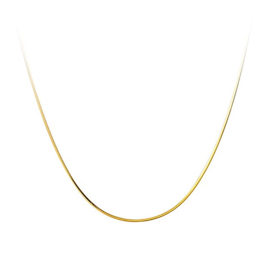 14k Gold Herringbone Necklace - Necklaces - Elk & Bloom