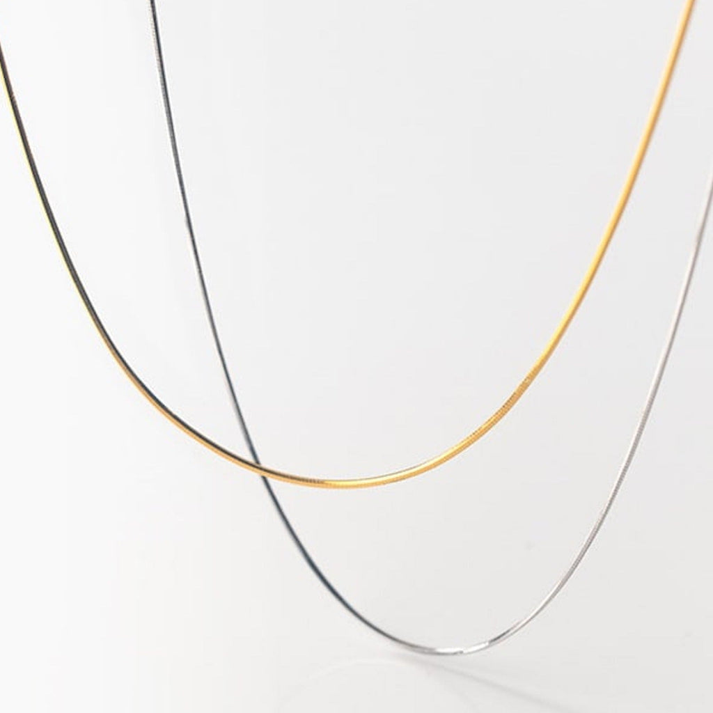 14k Gold Herringbone Necklace - Necklaces - Elk & Bloom