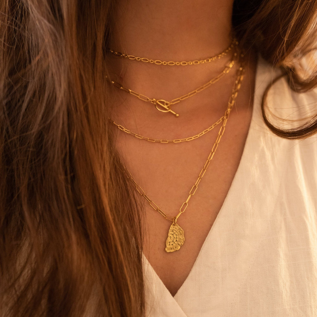 14K Gold Link Chain Minimalist Choker - Necklaces - Elk & Bloom