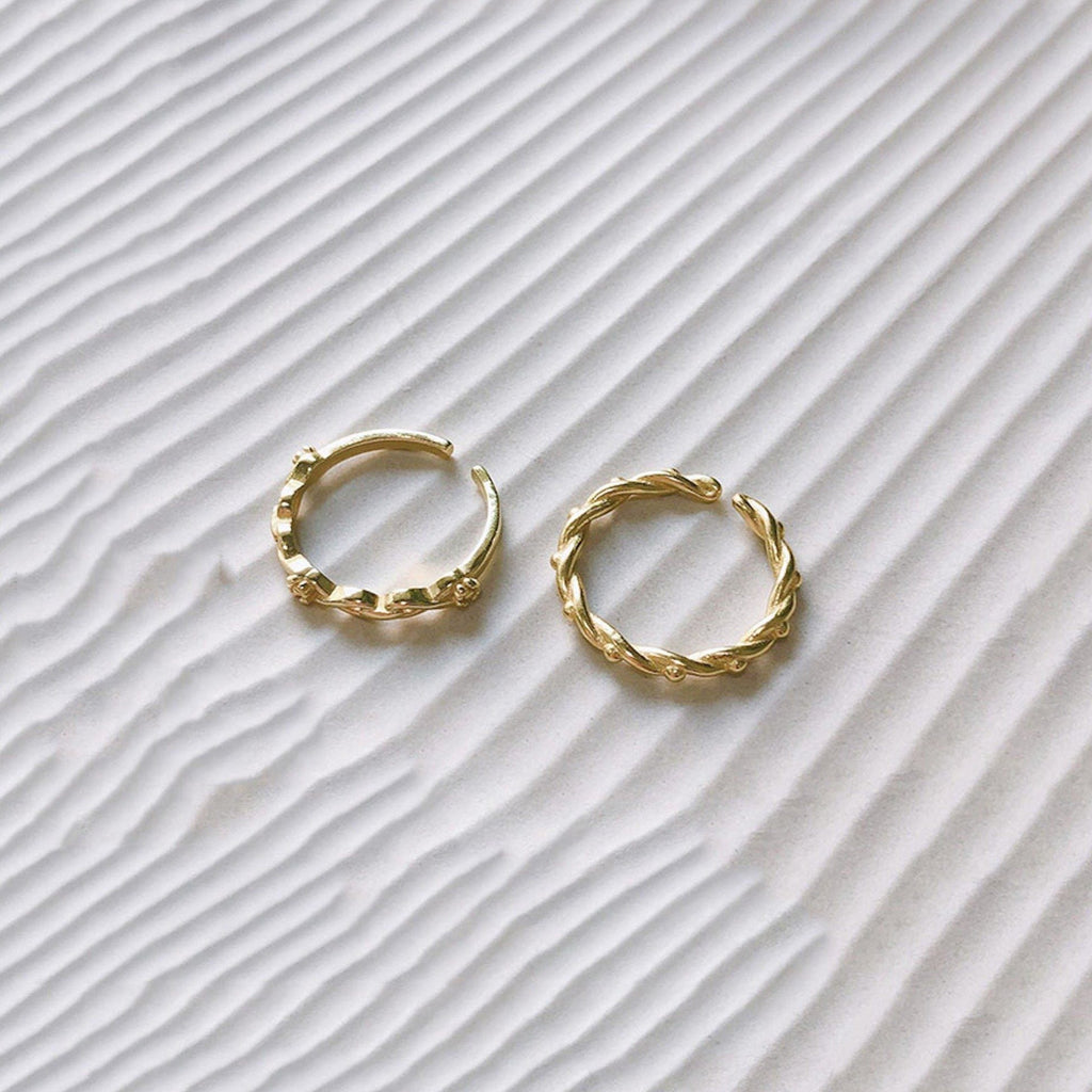 14K Gold Link Stackable Ring - Rings - Elk & Bloom