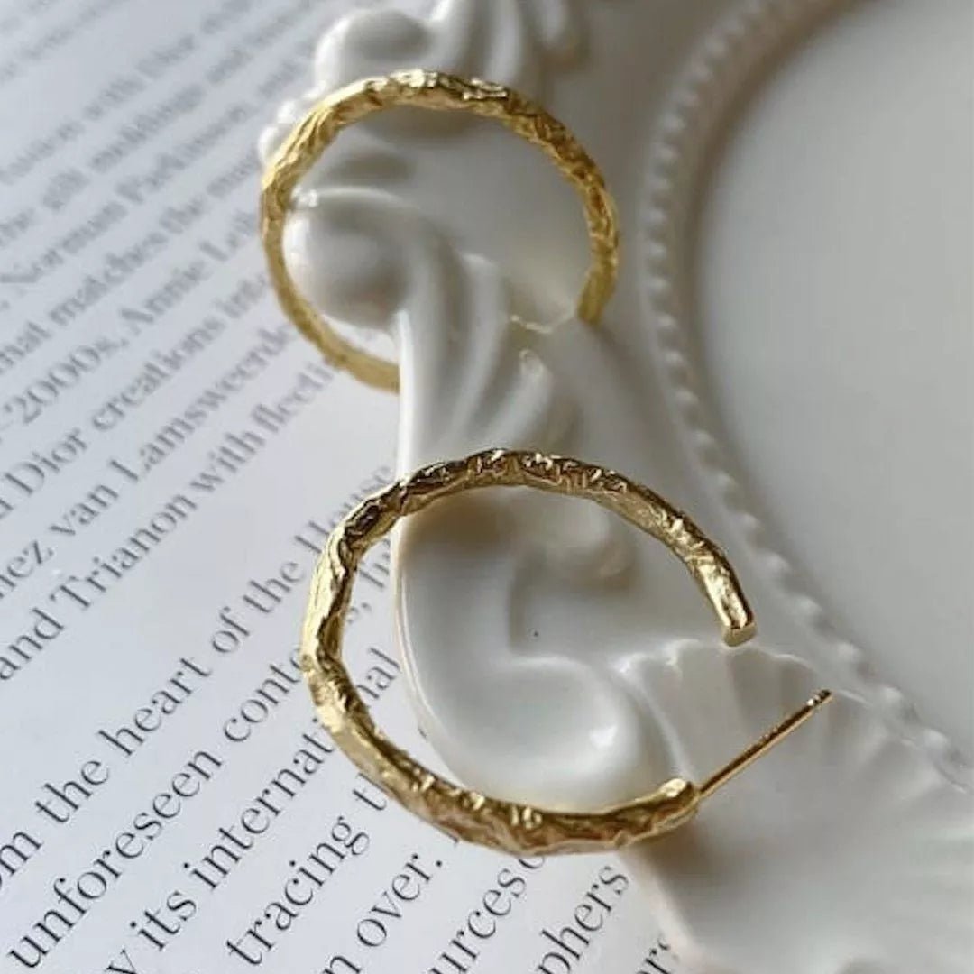 Candace Vintage Thick Chunky Hoop Earring (24mm) | Saint Jewelry