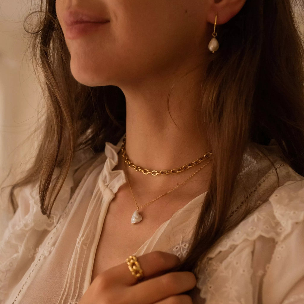 18K Gold Freshwater Pearl Necklace - Necklaces - Elk & Bloom