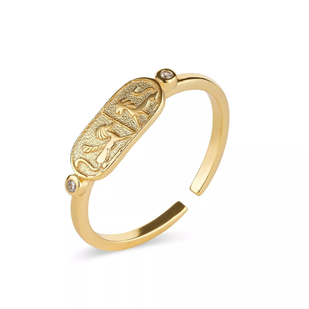 18K Gold Lion Animal Stacking Ring - Rings - Elk & Bloom