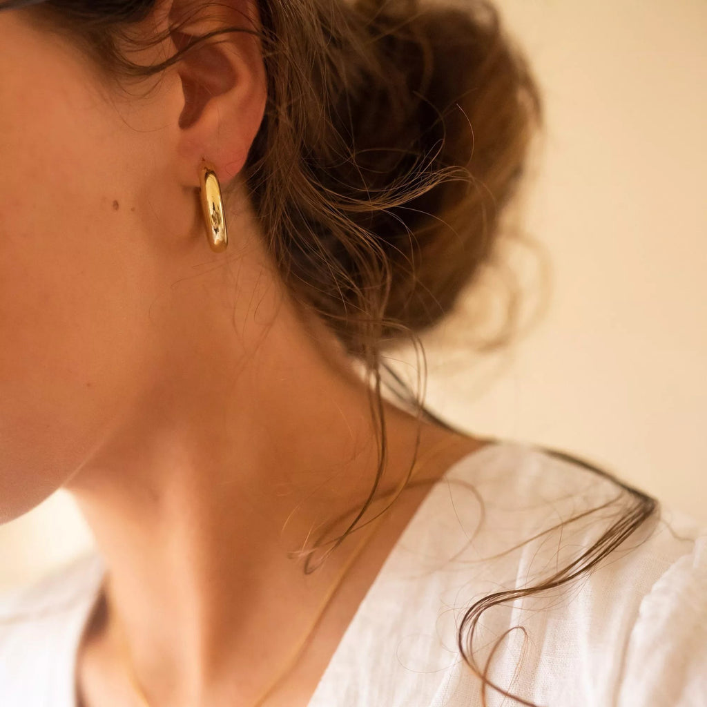 Chunky 14K Gold Hoop Earrings - Earrings - Elk & Bloom
