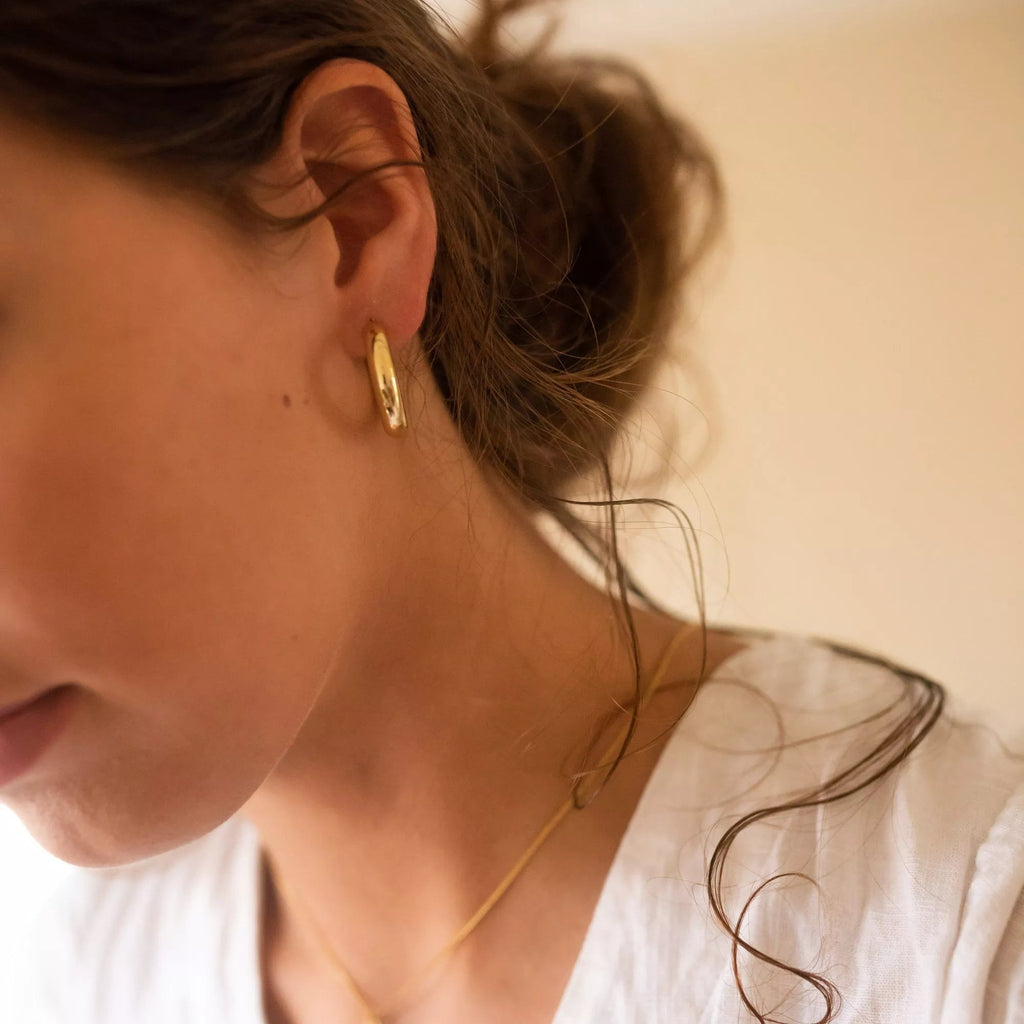 Chunky 14K Gold Hoop Earrings - Earrings - Elk & Bloom