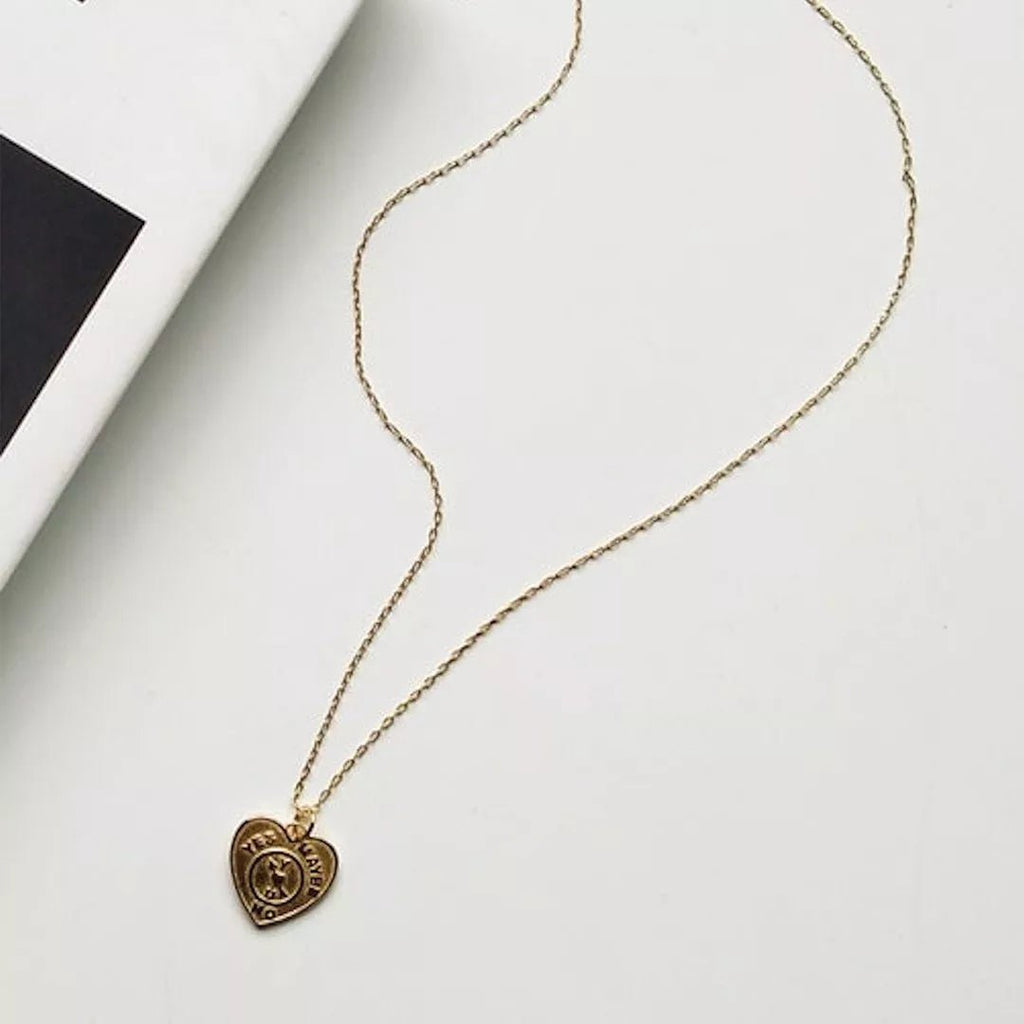 Chunky 14K Gold Love Heart Necklace - Necklaces - Elk & Bloom