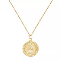 Chunky 18K Gold Lucky Coin Medallion Necklace - Necklaces - Elk & Bloom