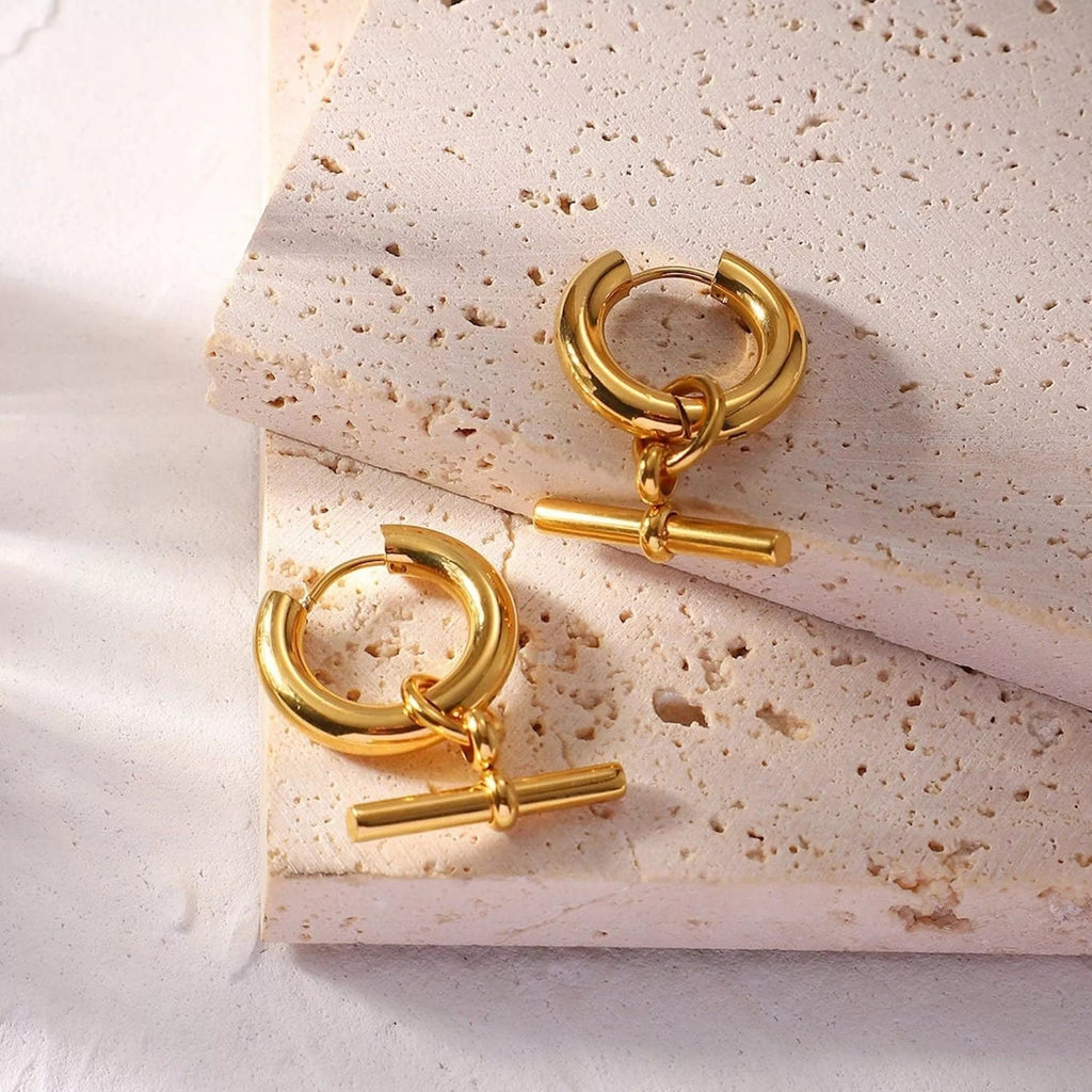 Chunky 18K Thick Gold Hoops - Earrings - Elk & Bloom