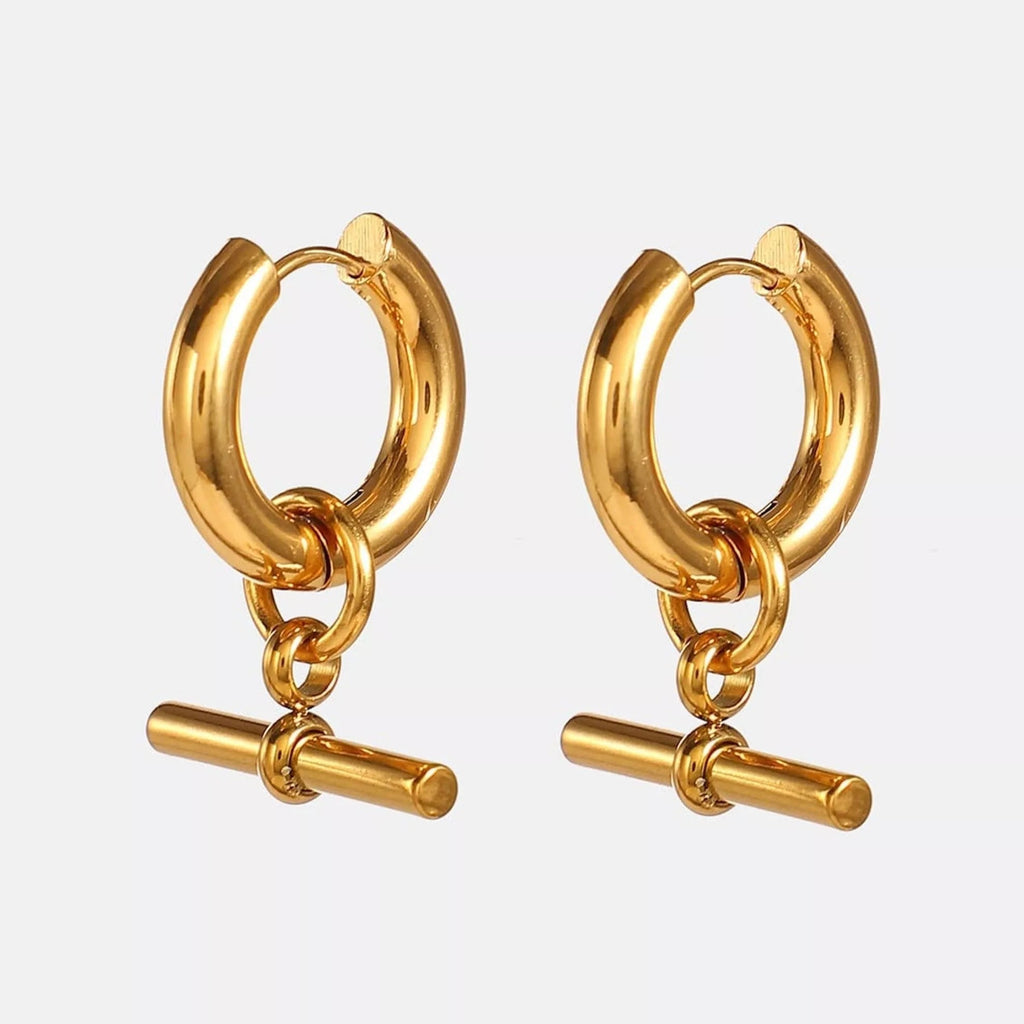 Solid gold deals hoops 18k