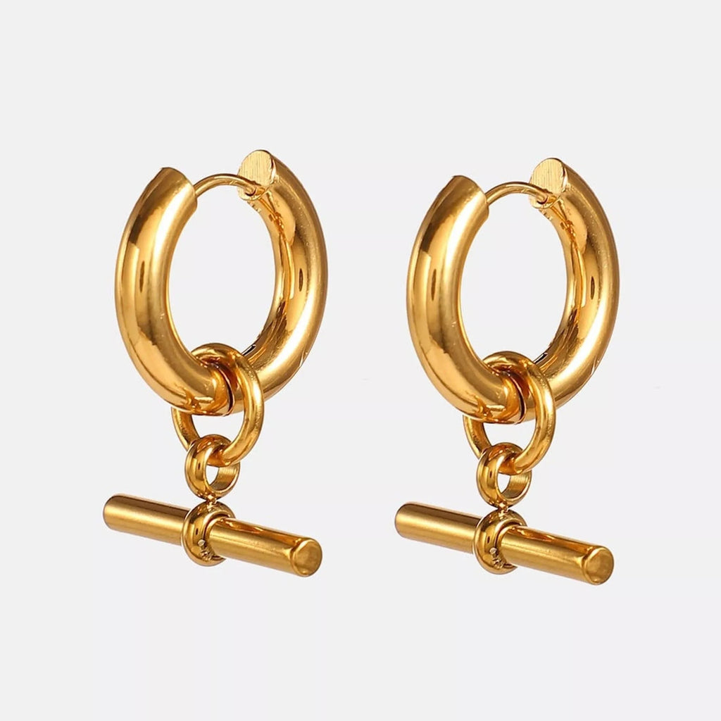 Chunky 18K Thick Gold Hoops - Earrings - Elk & Bloom