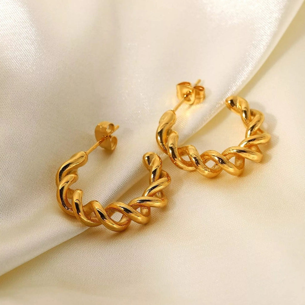 Chunky 18K Thick Gold Hoops - Earrings - Elk & Bloom