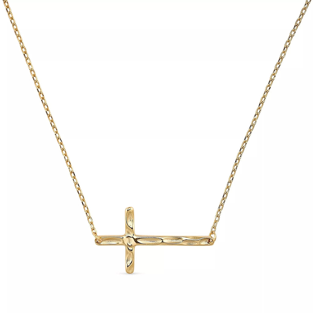 Dainty 14K Gold Cross Choker Necklace - Necklaces - Elk & Bloom