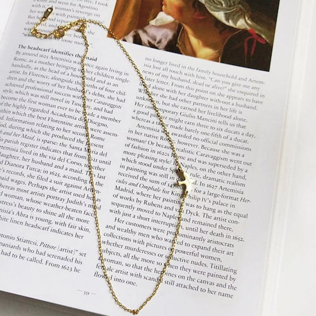 Dainty 18K Gold Bird Necklace Choker - Necklaces - Elk & Bloom