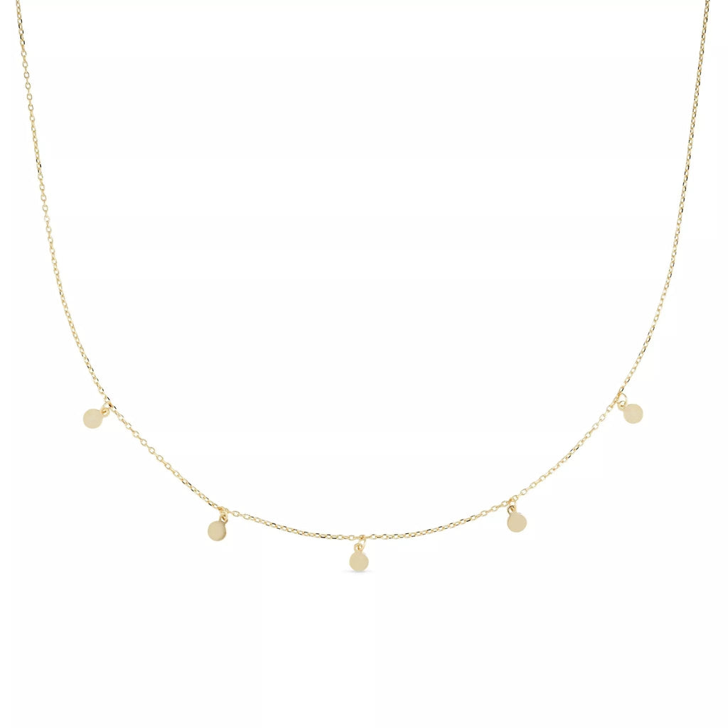 Dainty 18K Gold Disc Choker Necklace - Necklaces - Elk & Bloom