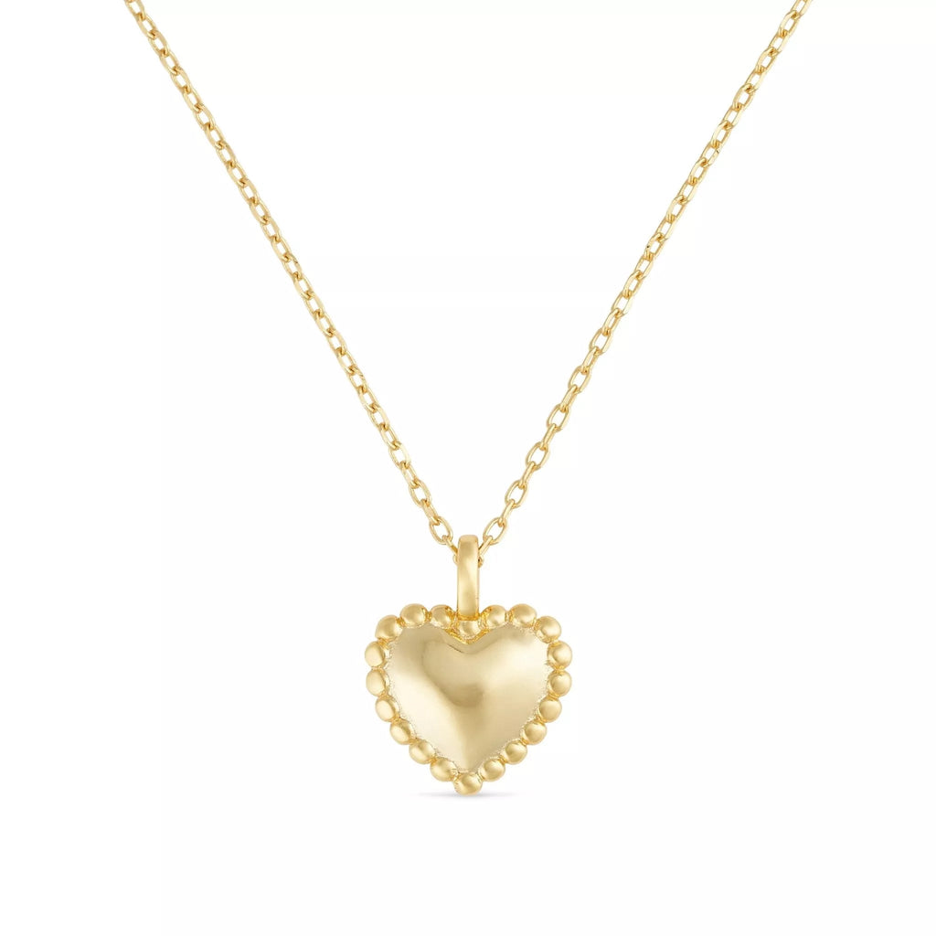 Dainty 18K Gold Heart Love Necklace - Necklaces - Elk & Bloom