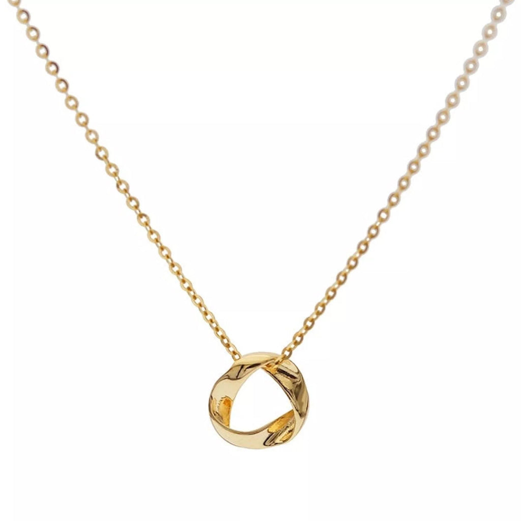 Dainty Gold Circle Karma Necklace - Necklaces - Elk & Bloom