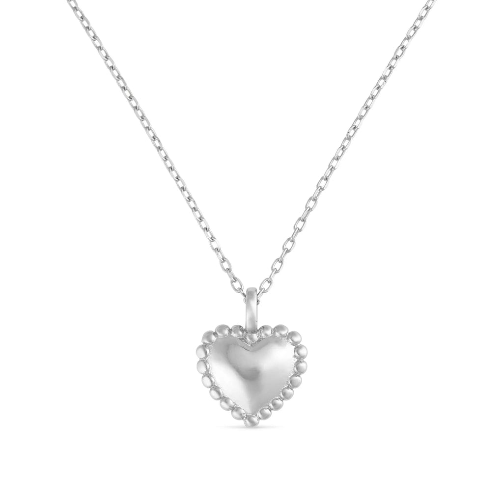 Dainty sterling silver shop heart necklace