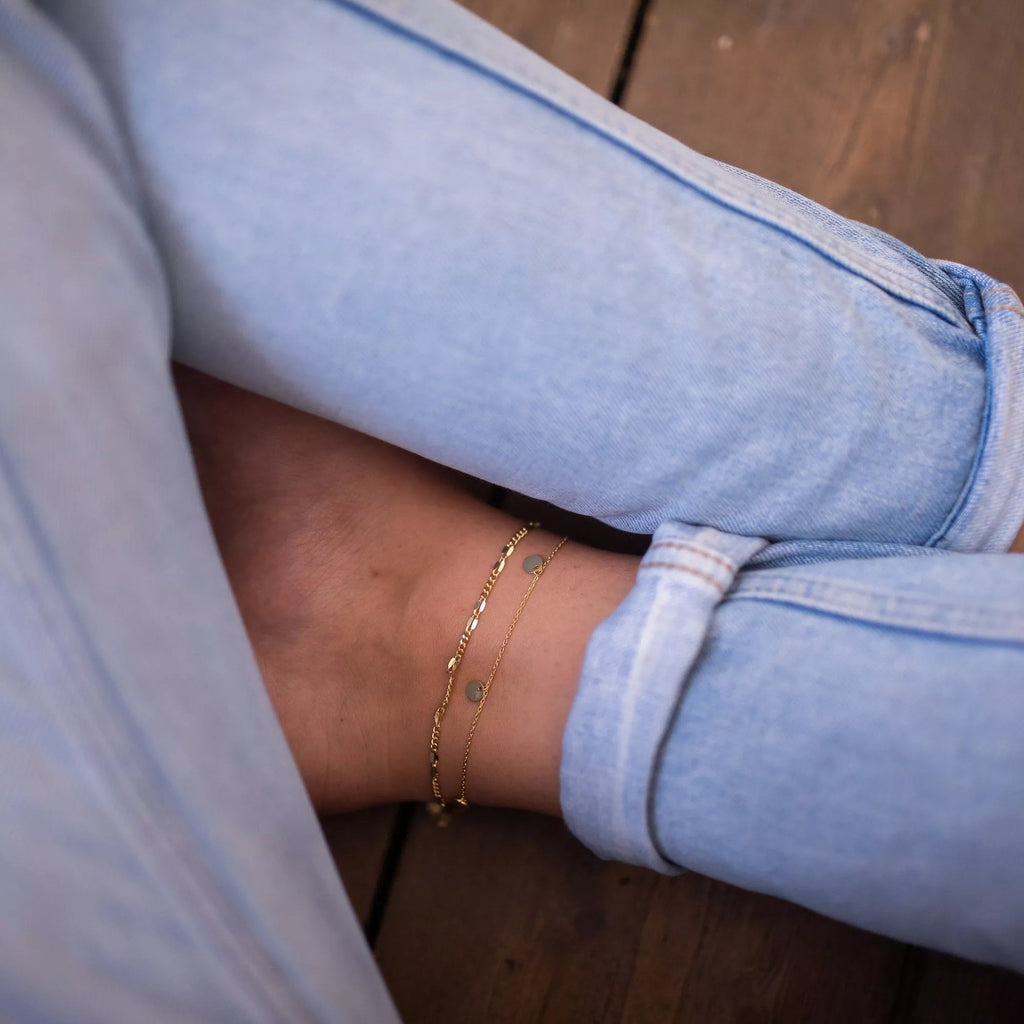 Delicate 18K Gold Chain Anklet - Anklets - Elk & Bloom