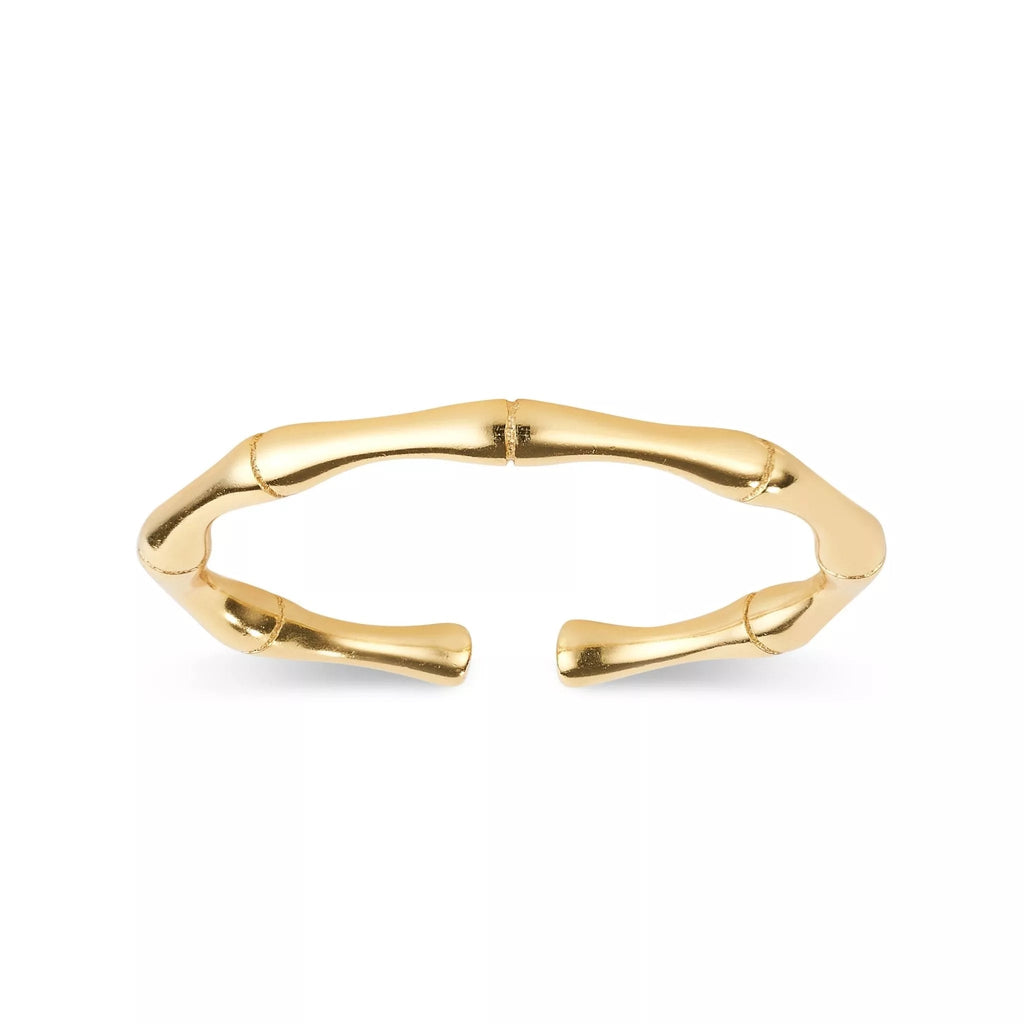 Gold Band Bamboo Stackable Ring - Rings - Elk & Bloom