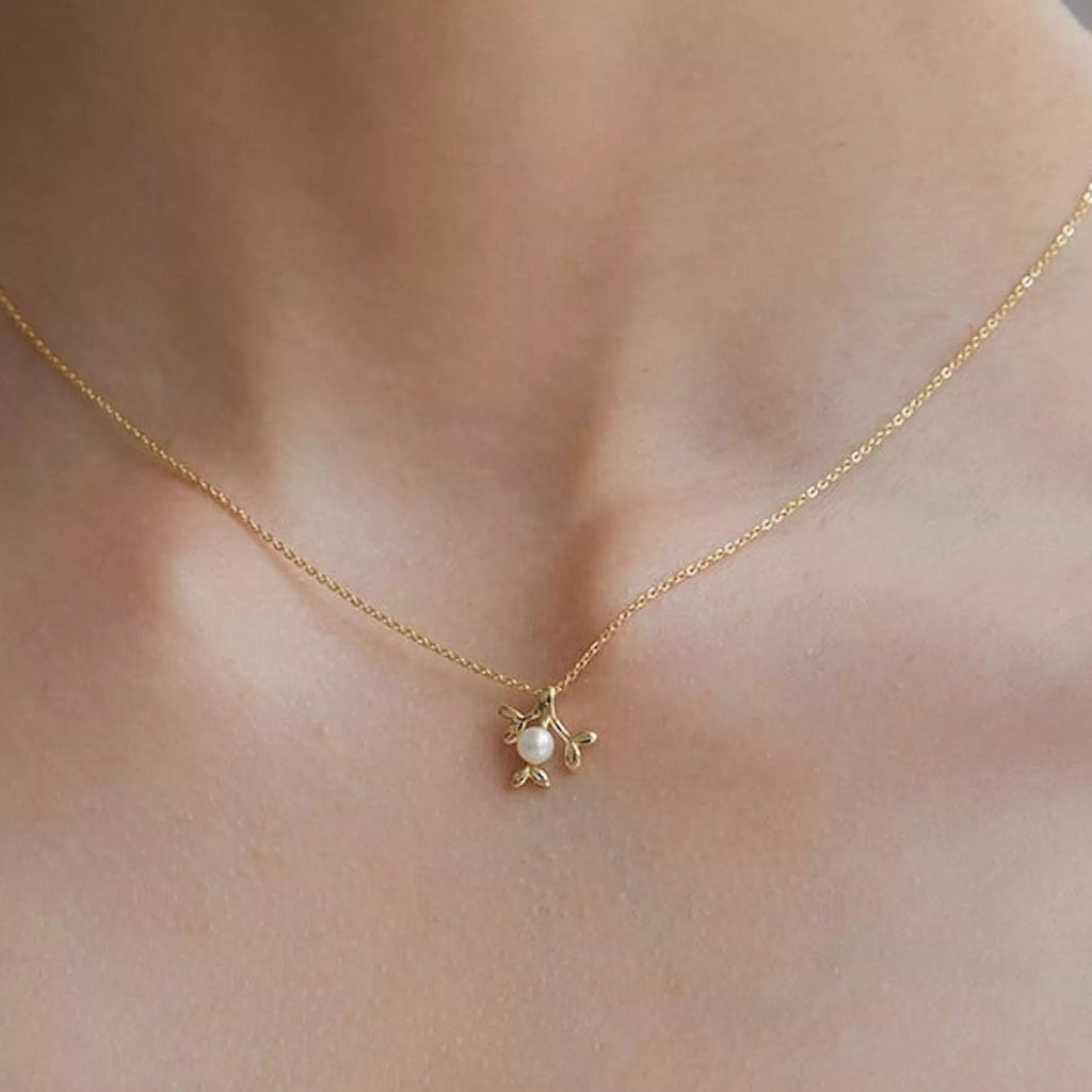 Gold Pearl Choker Necklace - Necklaces - Elk & Bloom