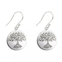 Silver Tree of Life Earrings - Earrings - Elk & Bloom