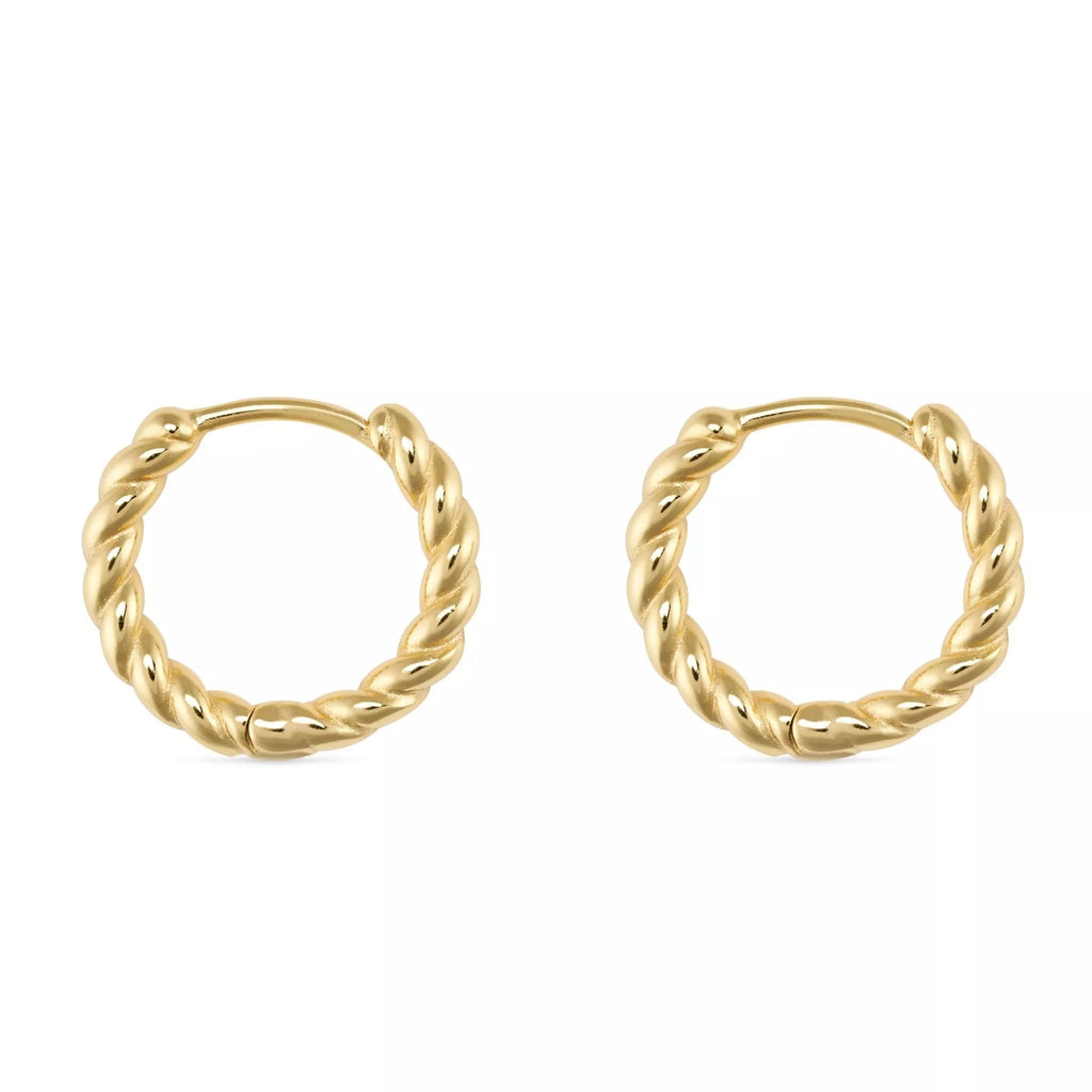 Small thin sales hoop earrings gold