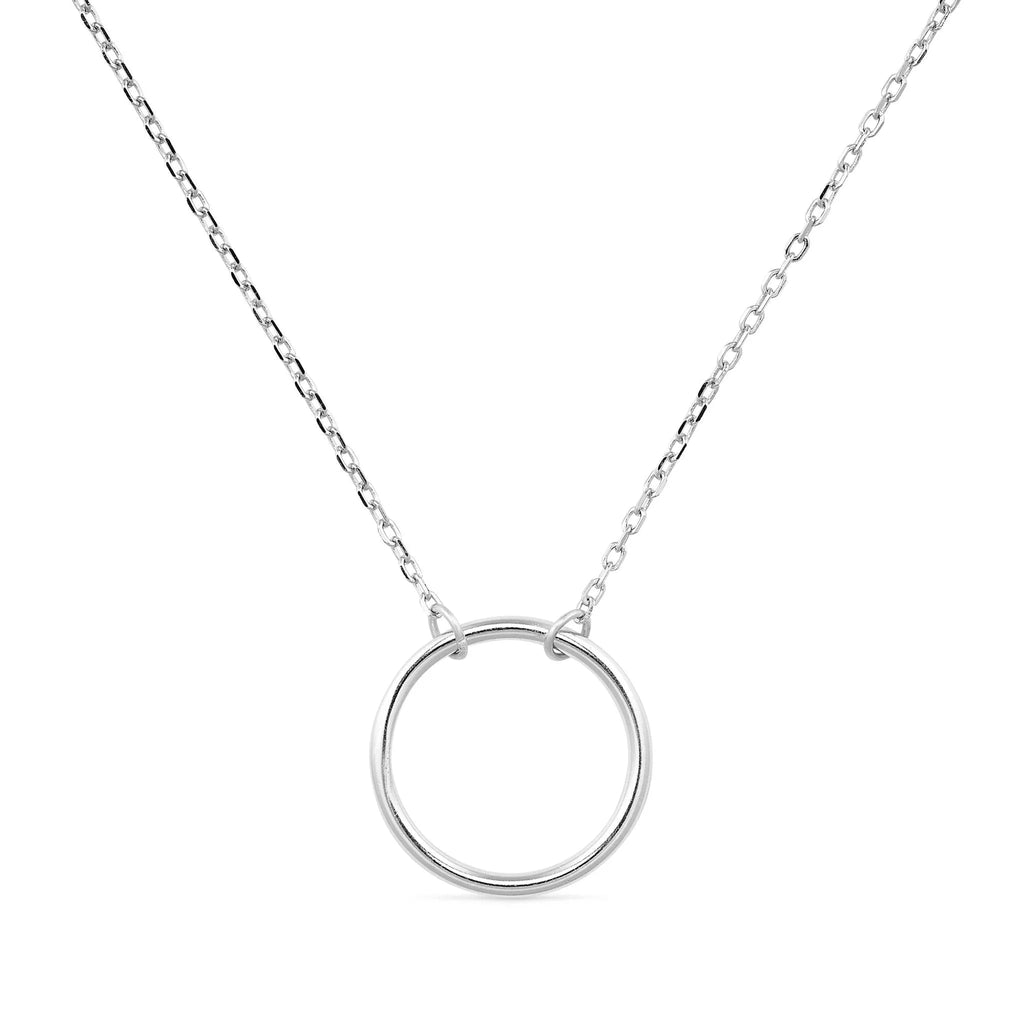 Sterling Silver Circle Necklace - Necklaces - Elk & Bloom