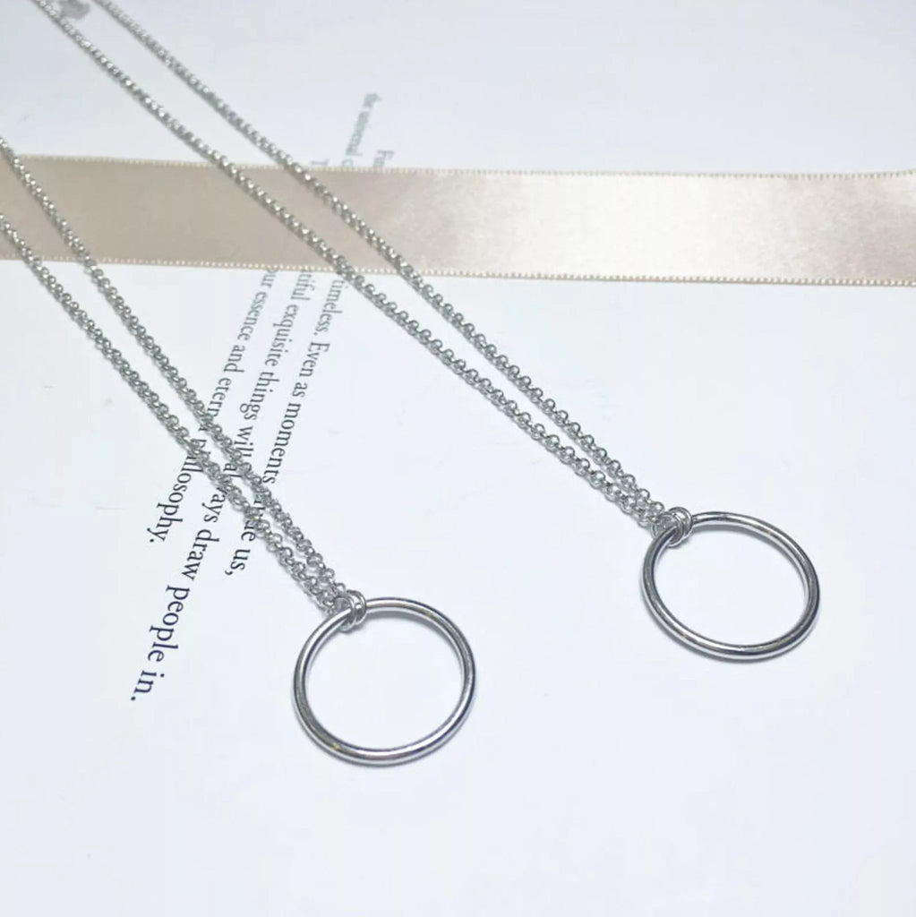 Sterling Silver Circle Necklace - Necklaces - Elk & Bloom