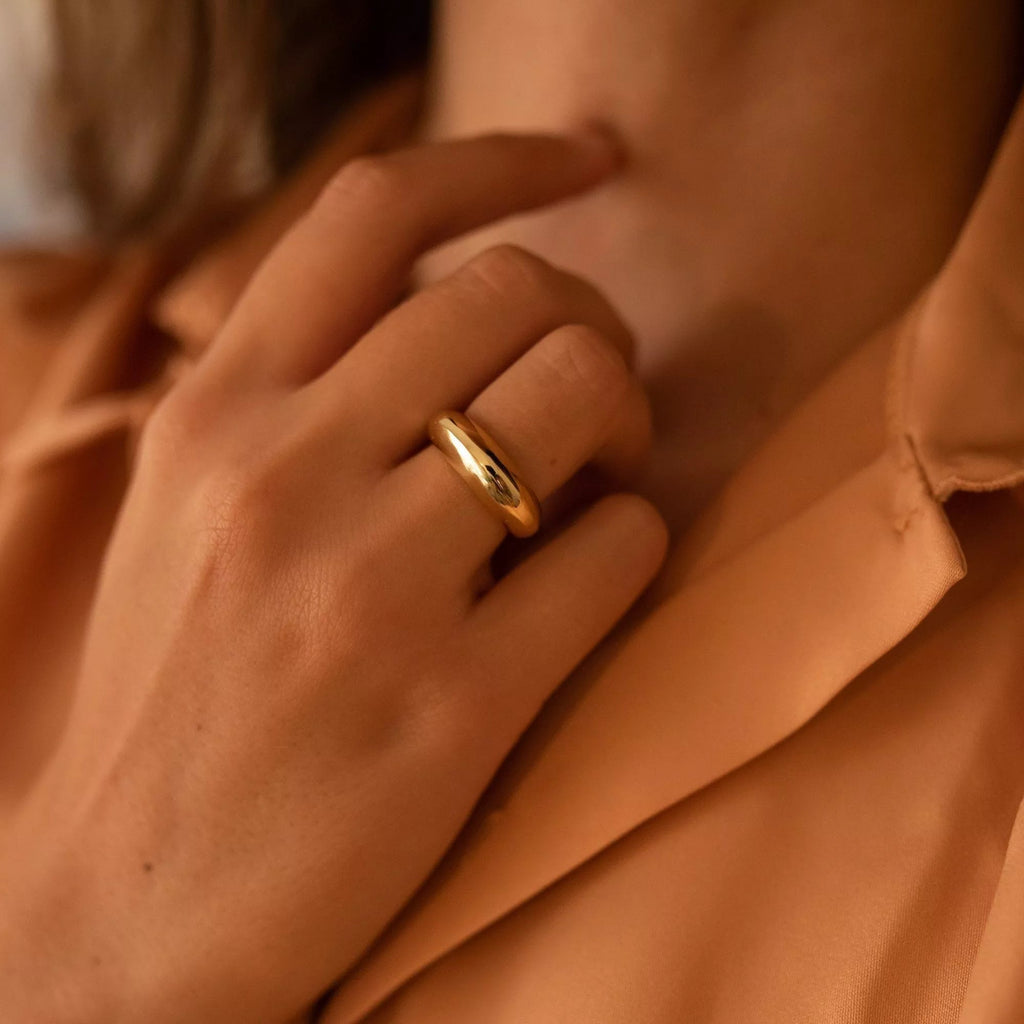 Sterling Silver Dome Ring - Rings - Elk & Bloom