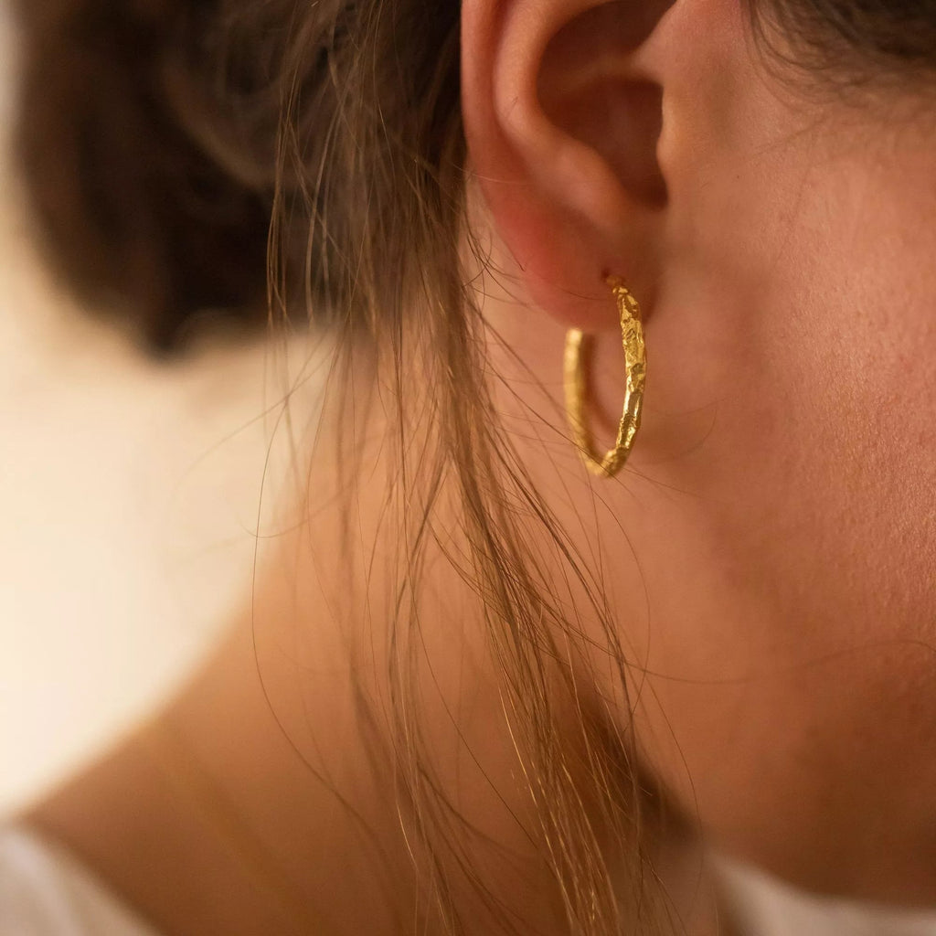 Sterling Silver Thin Hoop Earrings - Earrings - Elk & Bloom