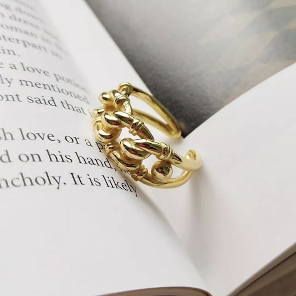 Thick 18K Gold Chain Link Ring - Rings - Elk & Bloom
