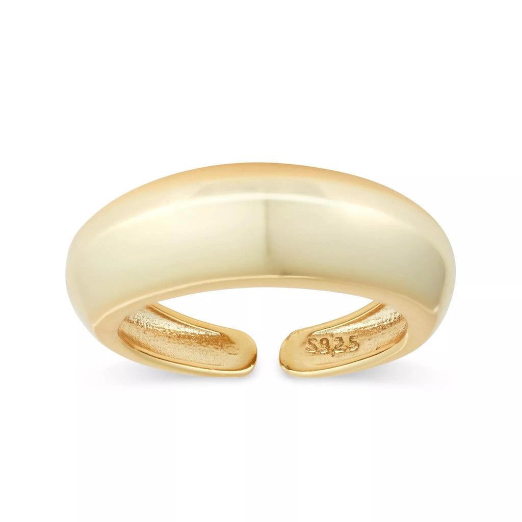 Thick 18K Gold Dome Ring - Rings - Elk & Bloom