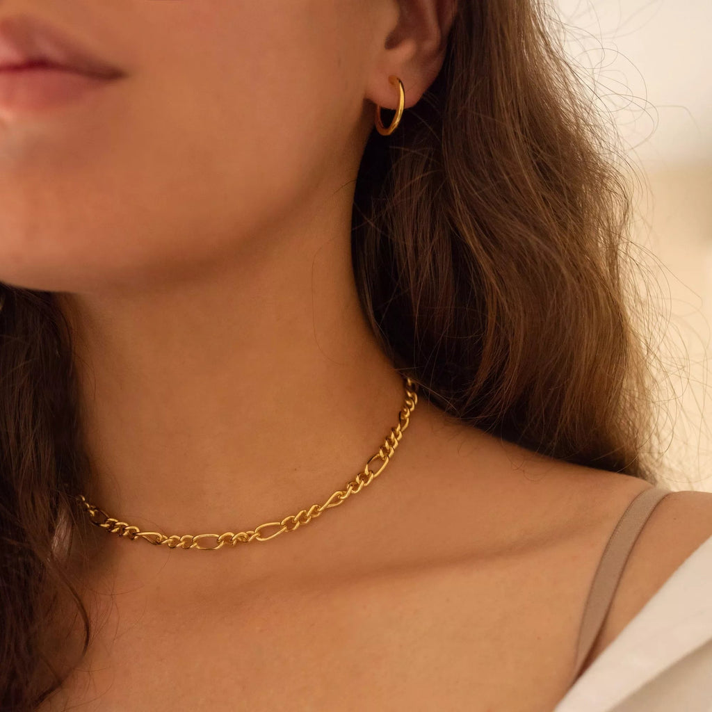 Thick 18K Gold Link Chain Necklace - Necklaces - Elk & Bloom
