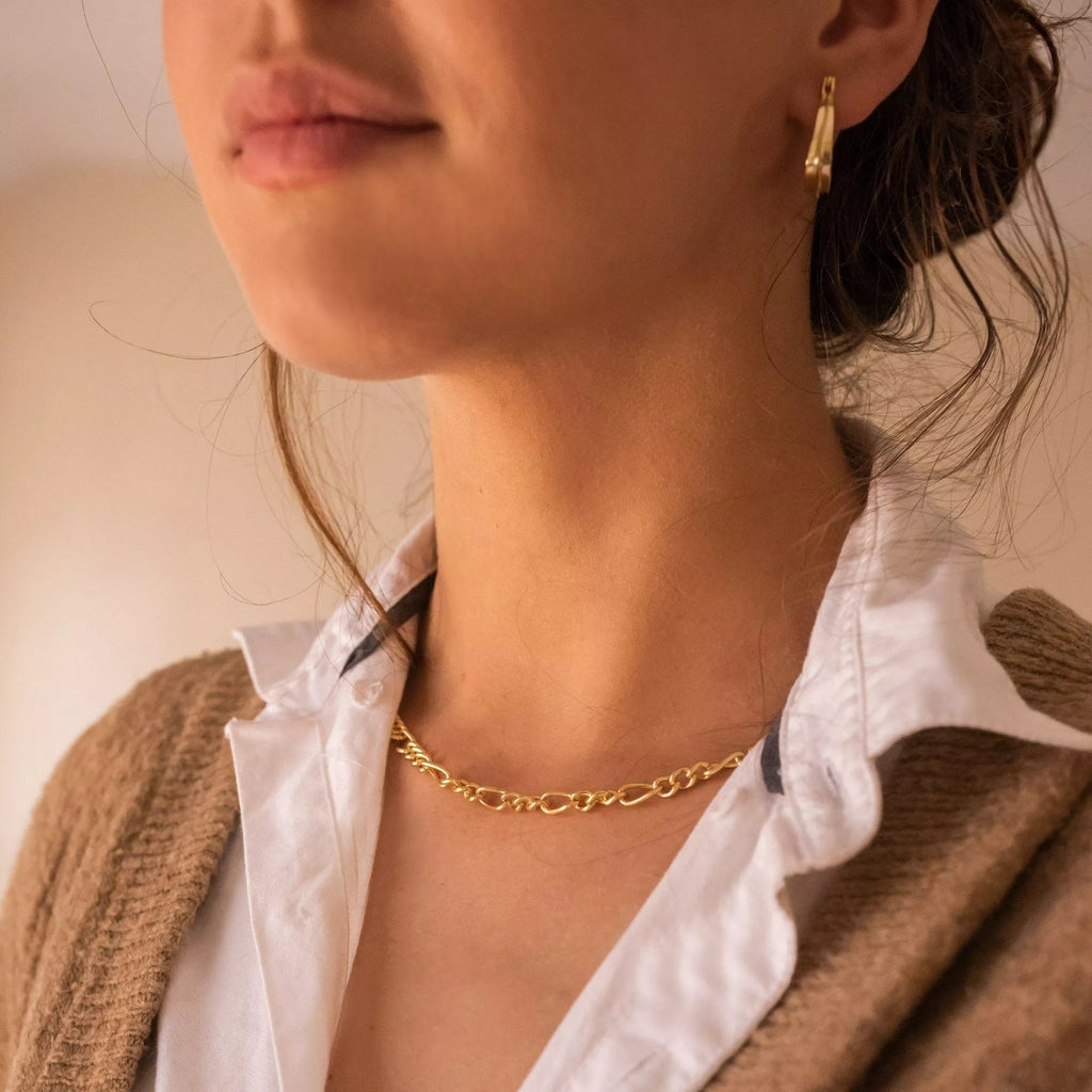 Thick 18K Gold Link Chain Necklace - Necklaces - Elk & Bloom